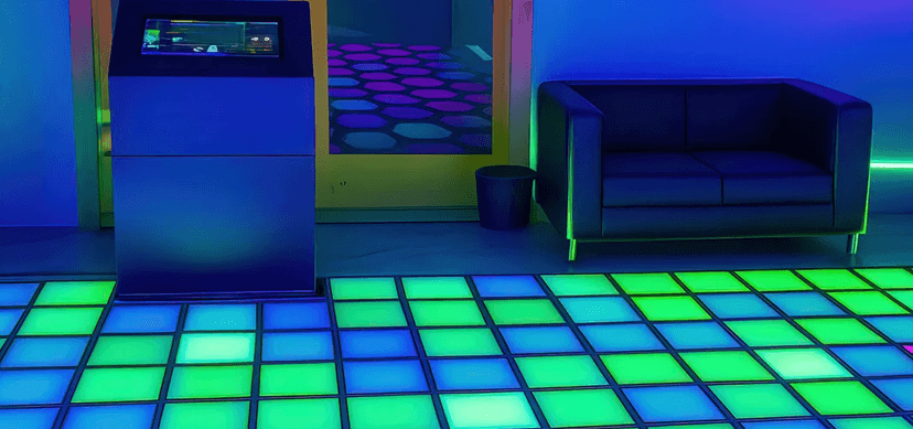 Interaktivní zábava: vstup na Pixel Floor v různých herních režimech 