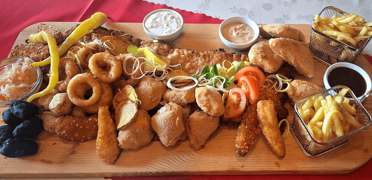 XXL havírenské smažené prkno pro 4 až 6 osob