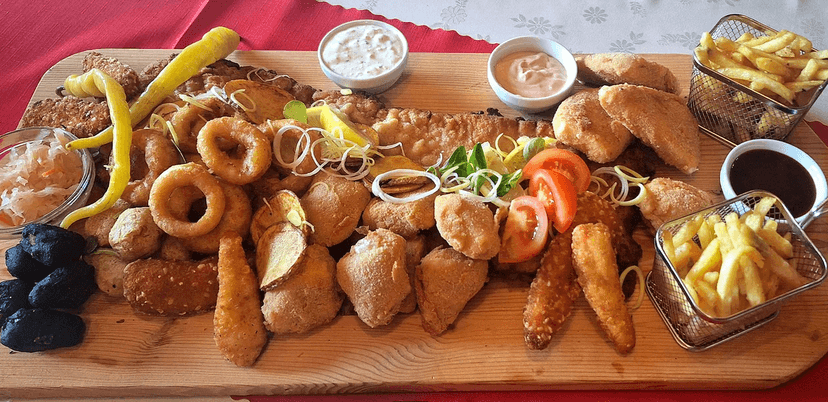 XXL havírenské smažené prkno pro 4 až 6 osob