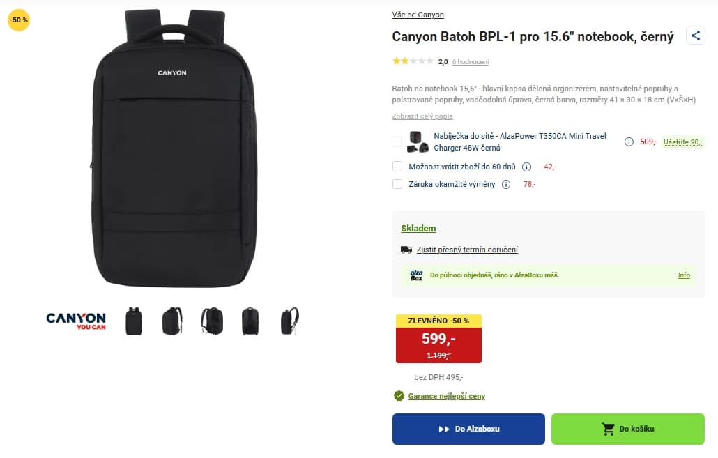 Batoh na notebook Canyon 15,6"