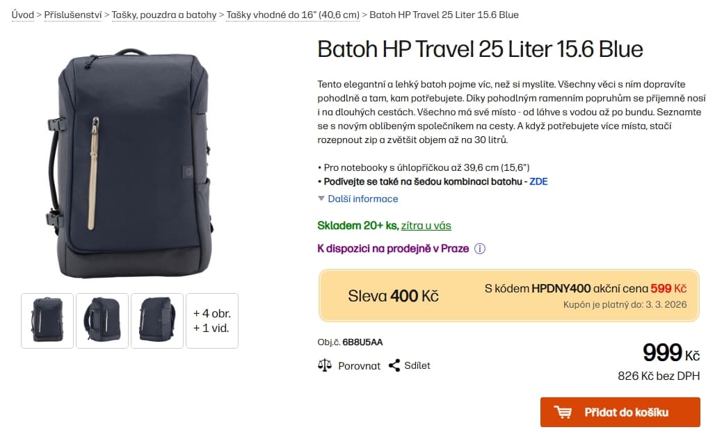 Batoh na 15,6" notebook HP 25 litrů