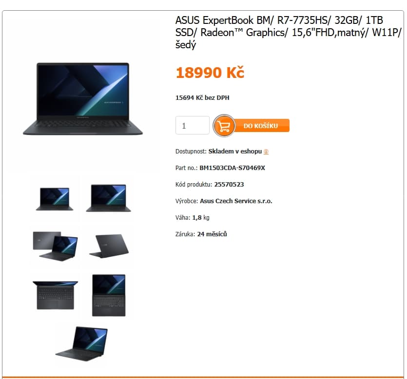 Asus 4,75GHz, 32/1000GB, 15,6"