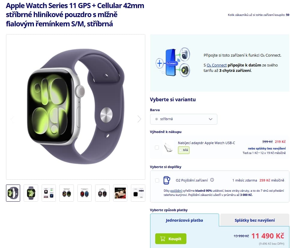 Chytré hodinky Apple Watch Series 11 GPS + Cellular 42mm