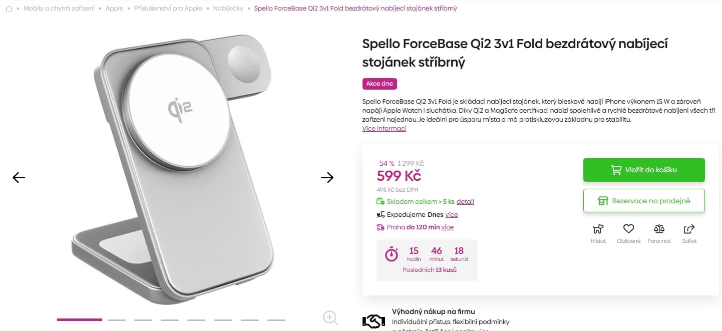 Bezdrátová nabíječka Spello 3v1