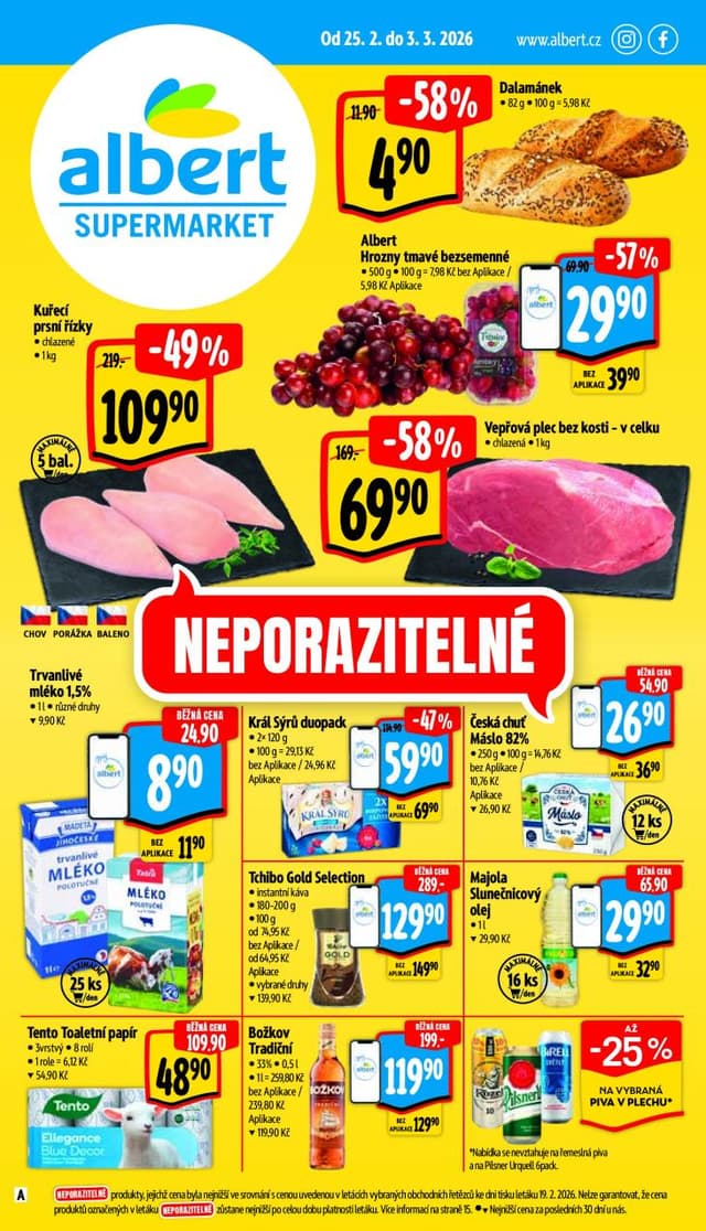 Albert supermarket leták 25.2. - 3.3.