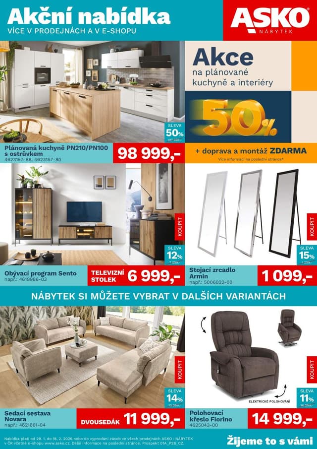 Asko nábytek leták 29.1. - 18.2.