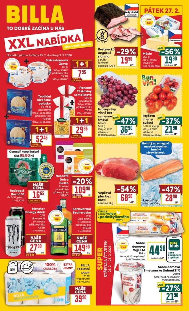 Billa leták 25.2. - 3.3.