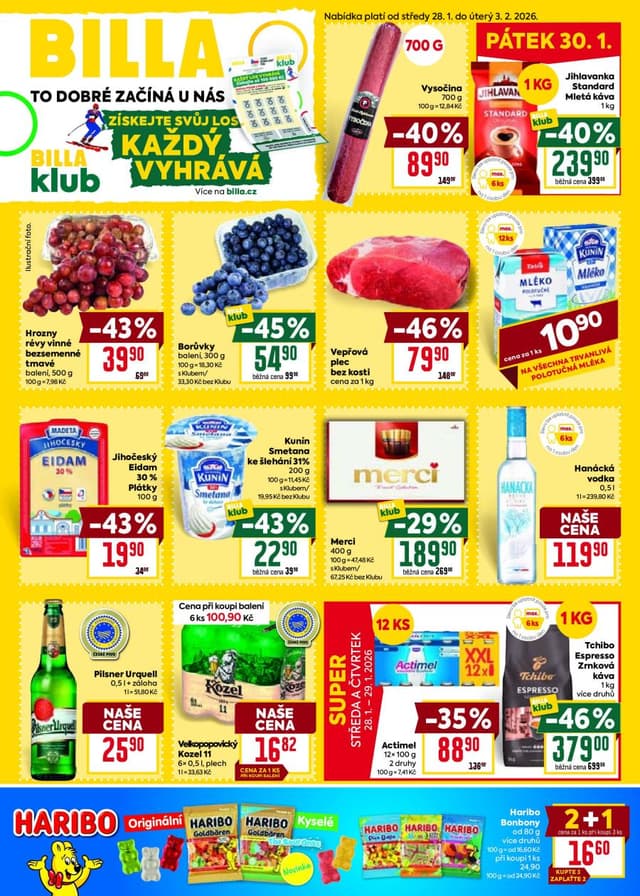 Billa leták 28.1. - 3.2.