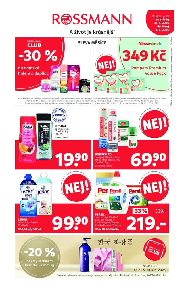 Rossmann drogerie leták 21.5. - 3.6.