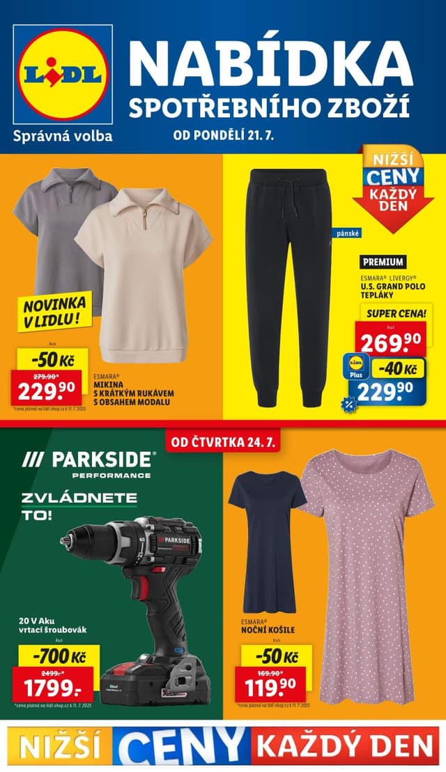Lidl leták Spotřební zboží 21.-27.7.