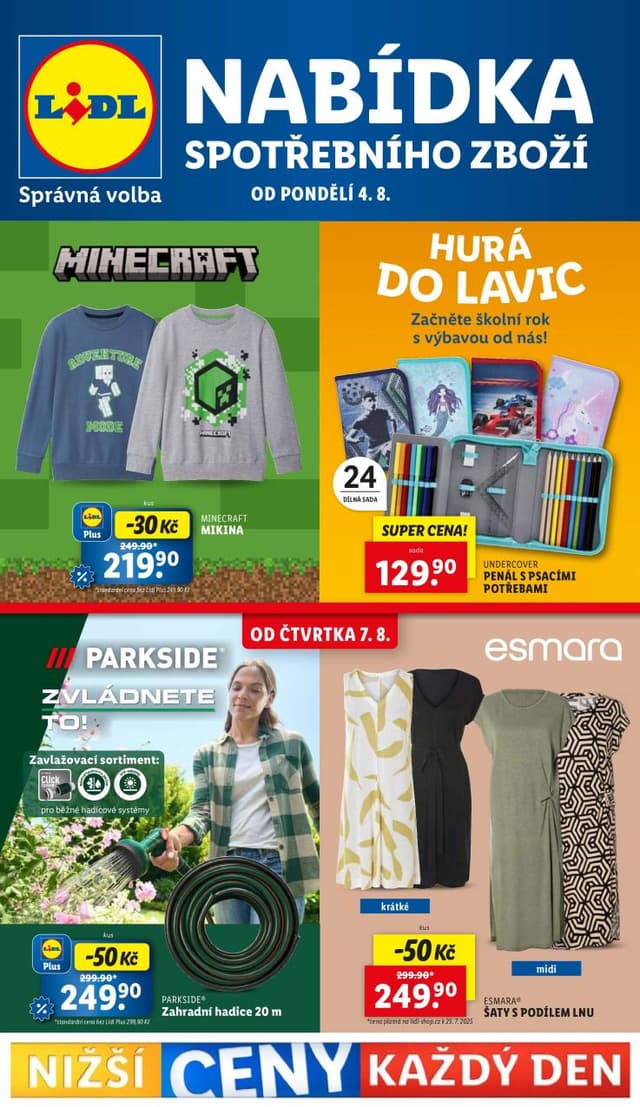Lidl leták spotřební zboží 4.-10.8.
