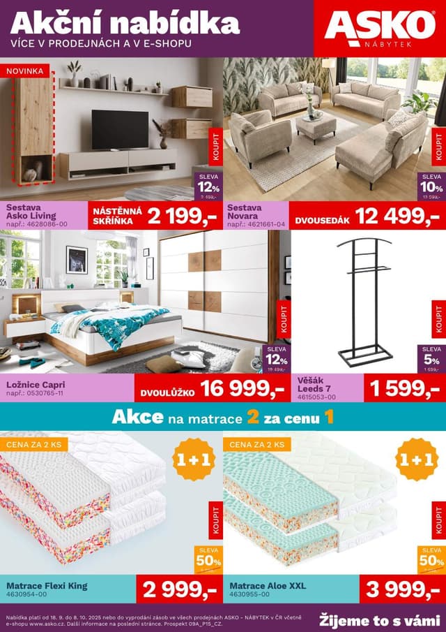 Asko nábytek leták 18.9. - 8.10.