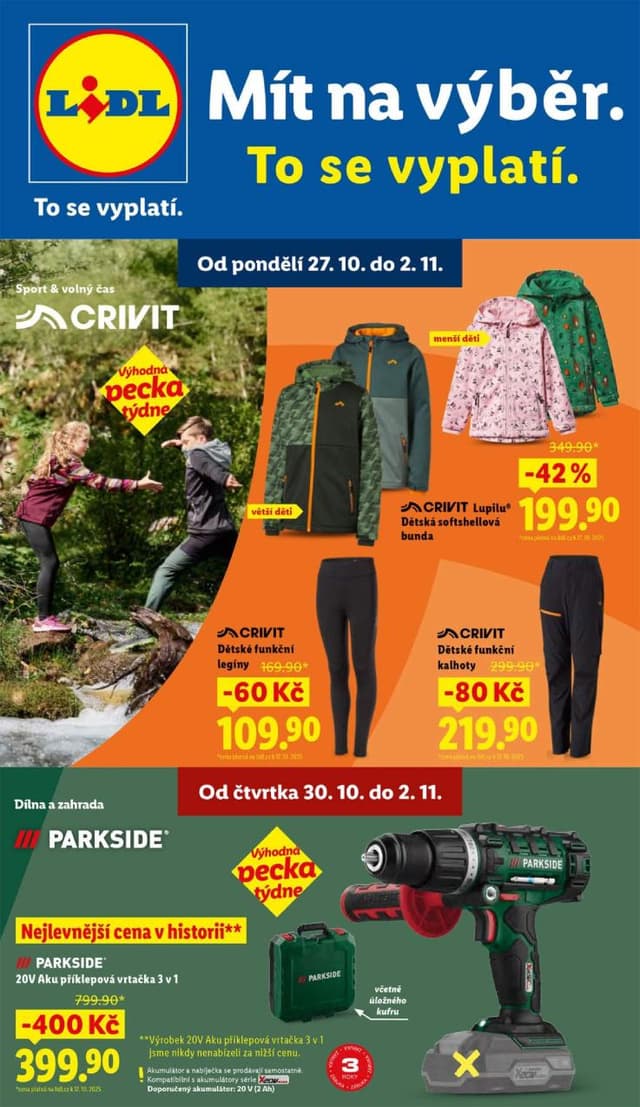 Lidl leták Spotřební zboží 27.10. - 2.11.