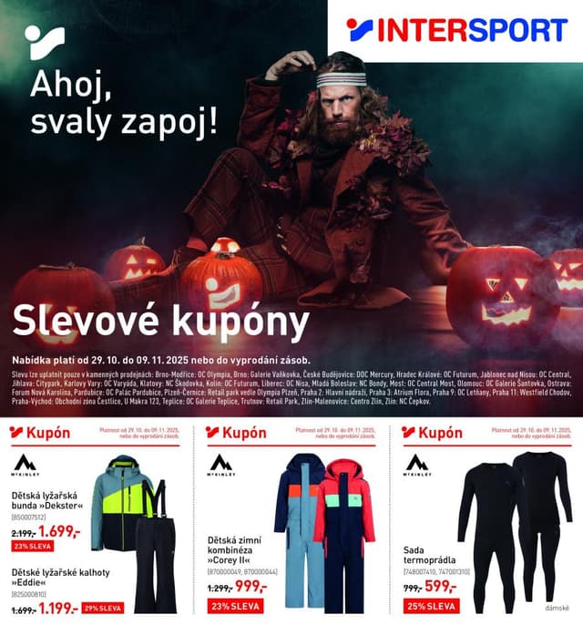 Intersport slevové kódy 29.10. - 9.11.
