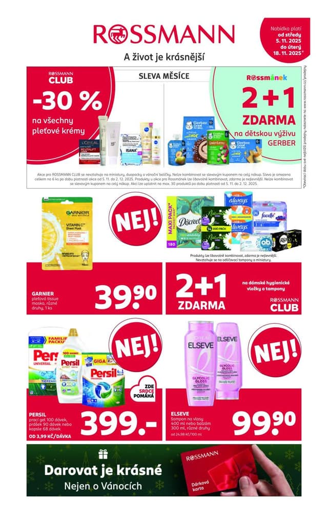 Rossmann drogerie leták 5.-18.11.