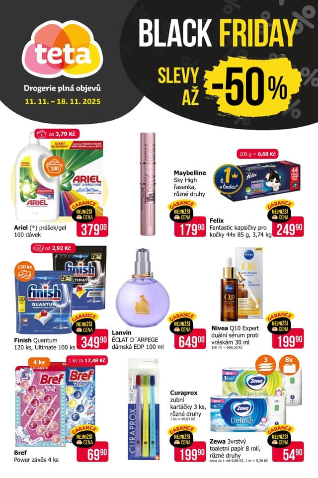 Teta Drogerie Black Friday leták 11.-18.11.
