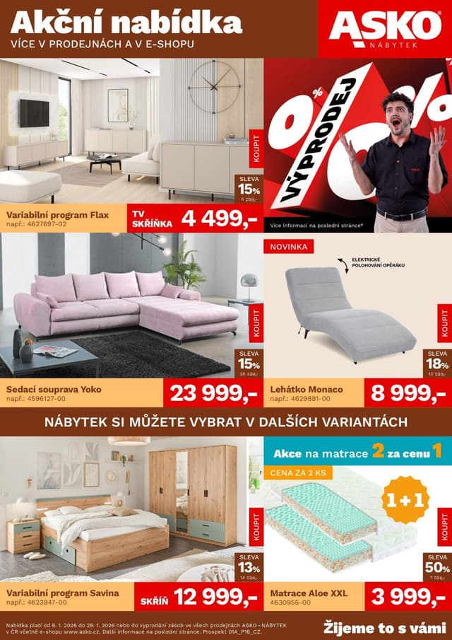 Asko nábytek leták 8. -28.1.