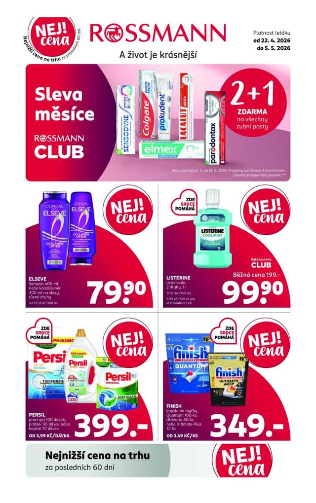 Rossmann drogerie leták 22.4. - 5.5.
