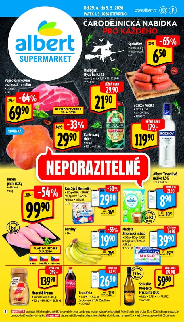 Albert supermarket leták 29.4. - 5.5.