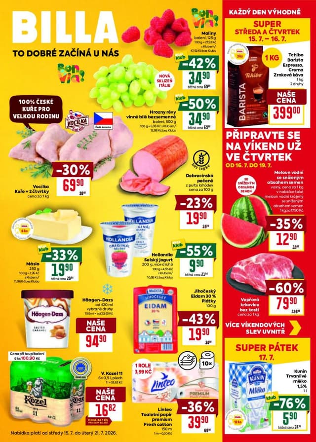 Billa leták 15.-21.7.
