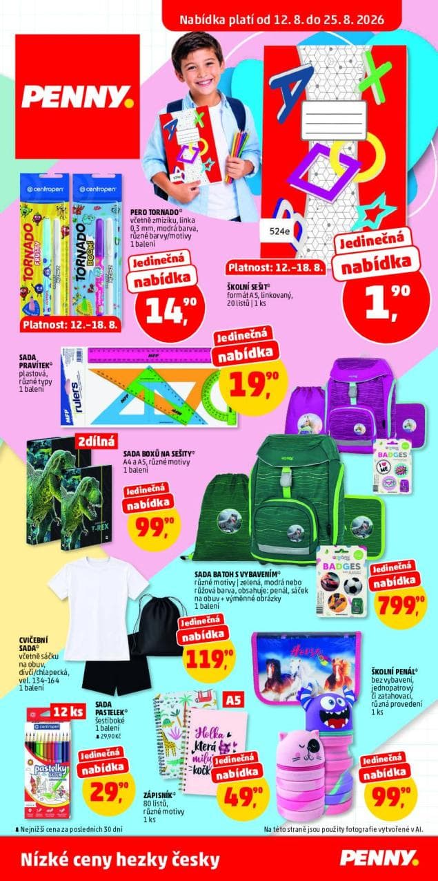 Penny Školní potřeby leták 12.-25.8.