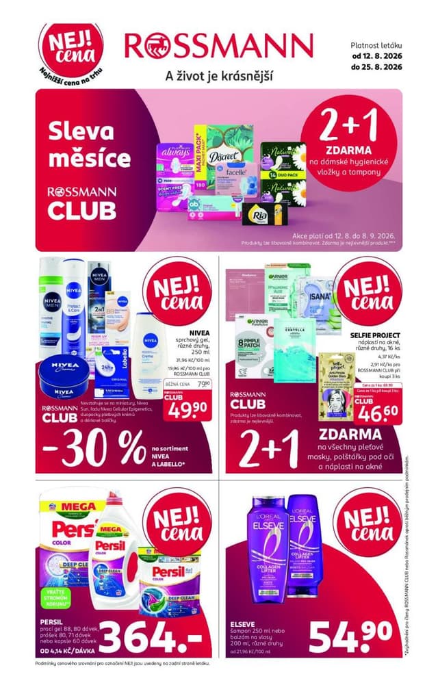 Rossmann drogerie leták 12.-25.8.