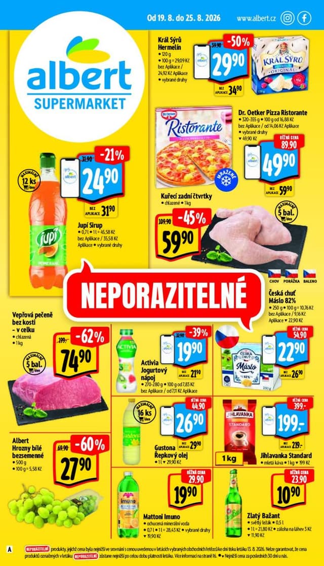 Albert supermarket leták 19.-25.8.