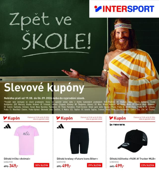 Intersport slevové kupony 19.8. - 6.9.