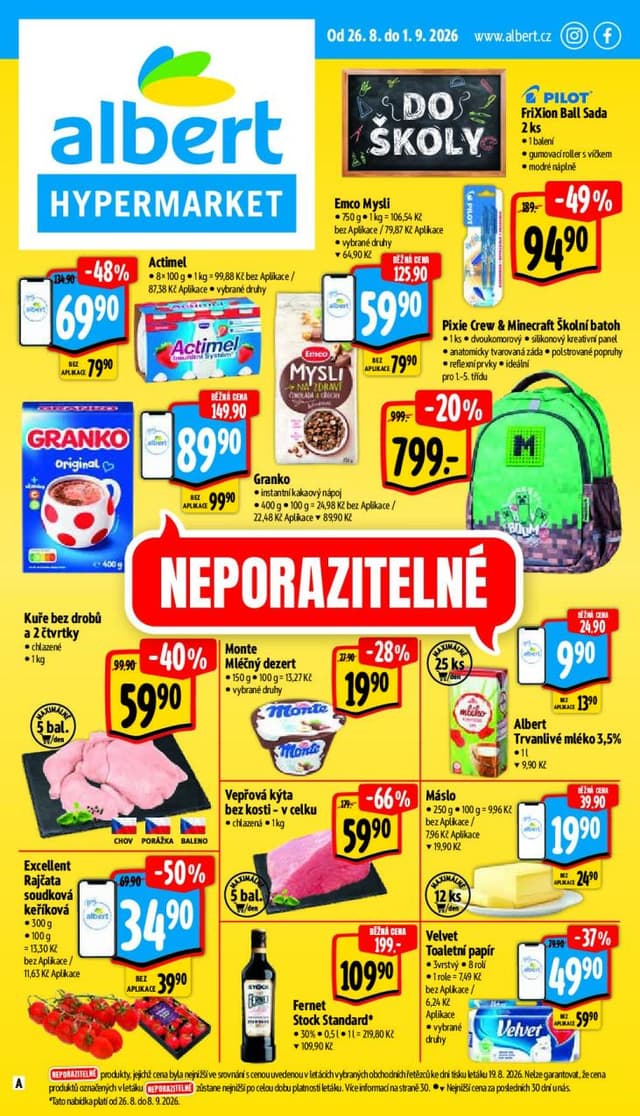 Albert hypermarket leták 26.8. - 1.9.