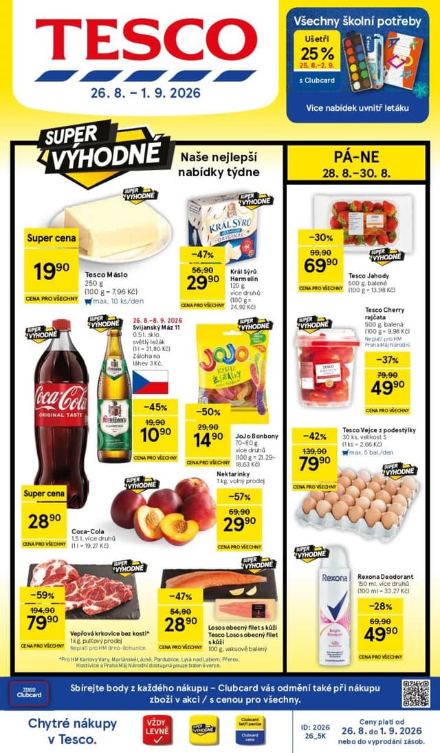 Tesco leták 26.8. - 1.9.
