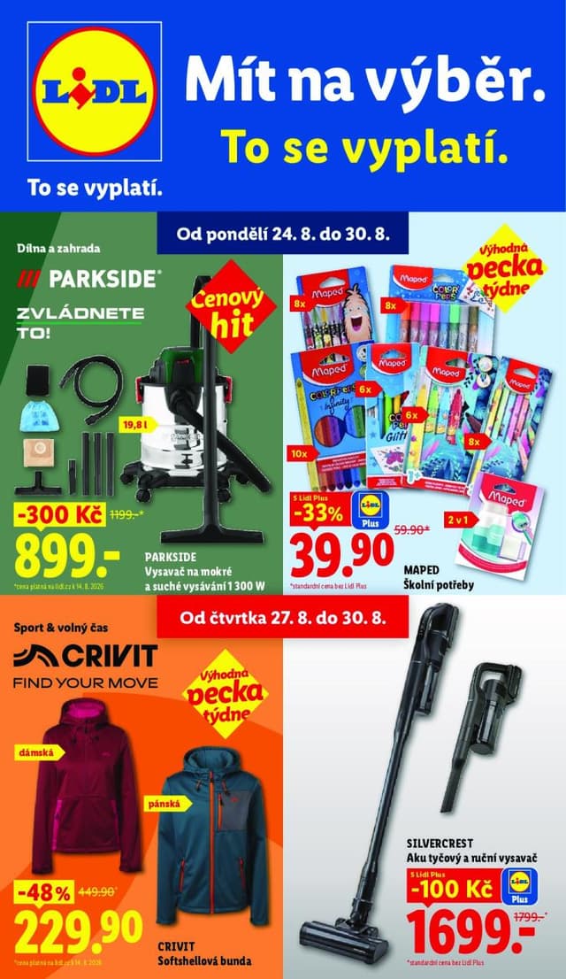 Lidl leták Spotřební zboží 24.-30.8.
