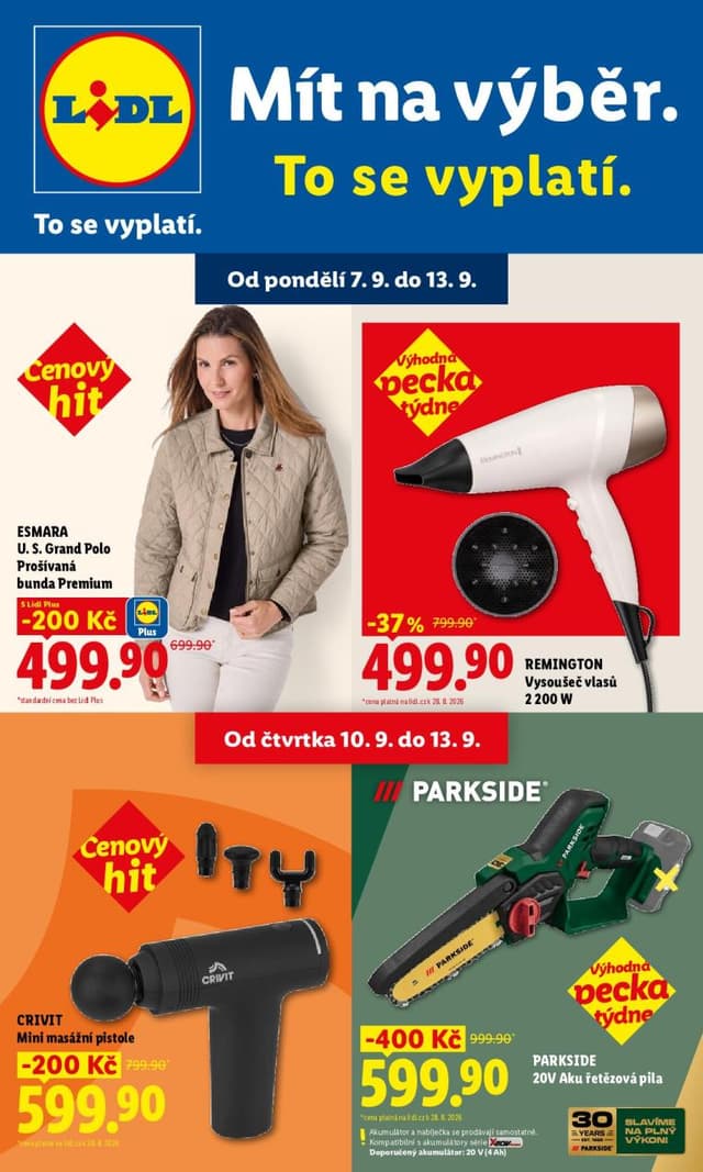 Lidl leták Spotřební zboží 7.-13.9.