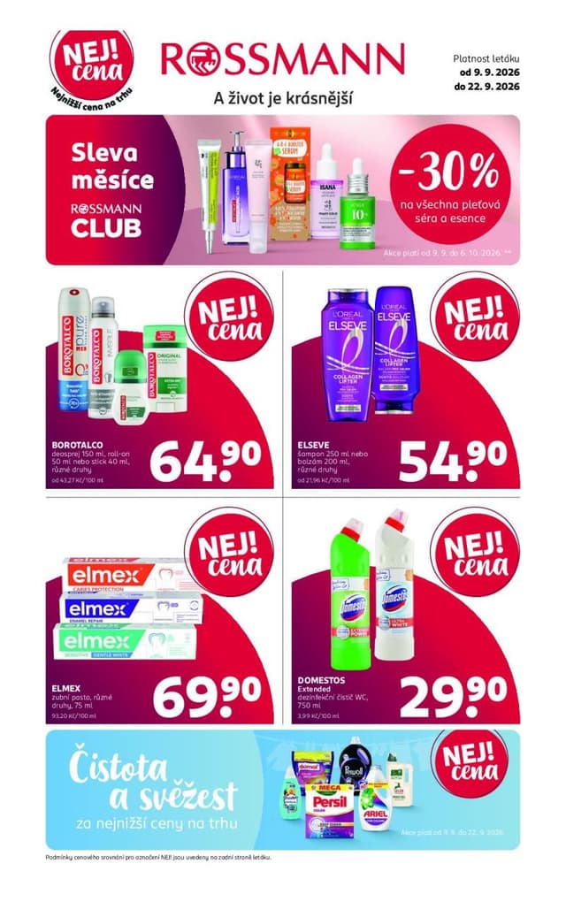 Rossmann drogerie leták 9.-22.9.