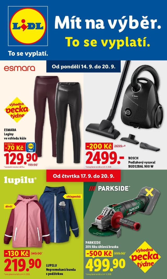 Lidl leták Spotřební zboží 14.-20.9.