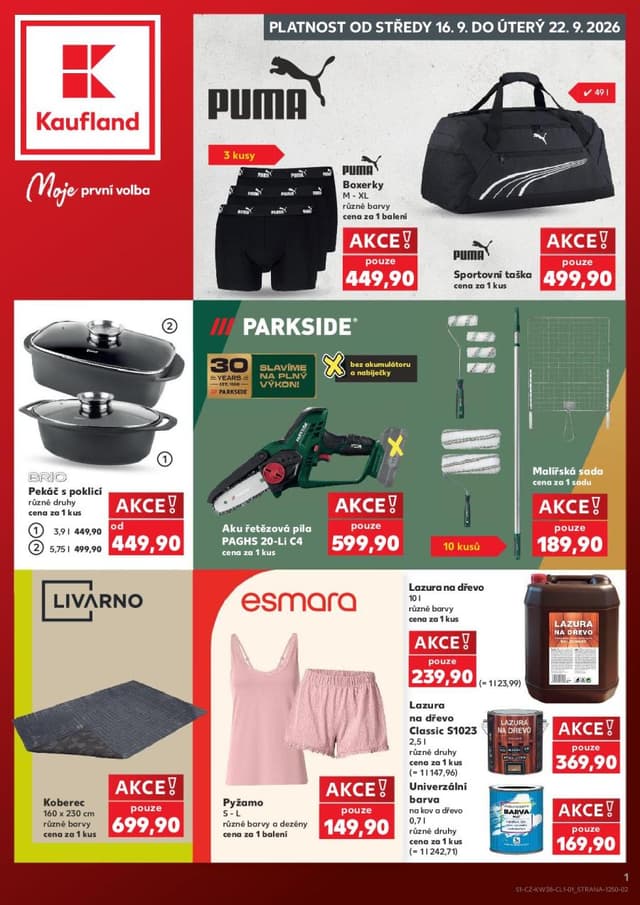 Kaufland leták Spotřební zboží 16.-22.9.