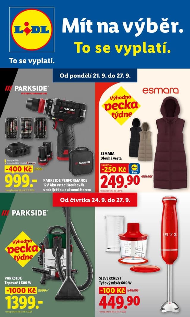 Lidl leták Spotřební zboží 21.-27.9.