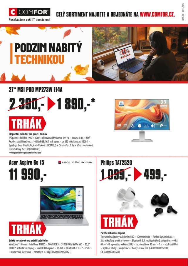 Comfor elektro leták 5.10. - 1.11.