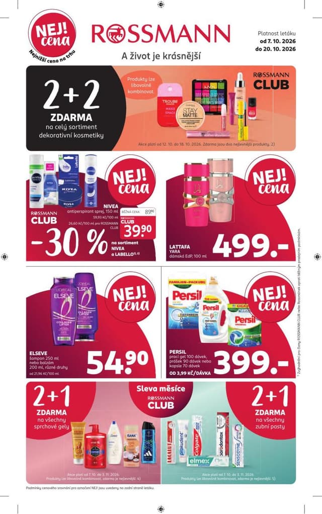 Rossmann drogerie leták 7.-20.10.