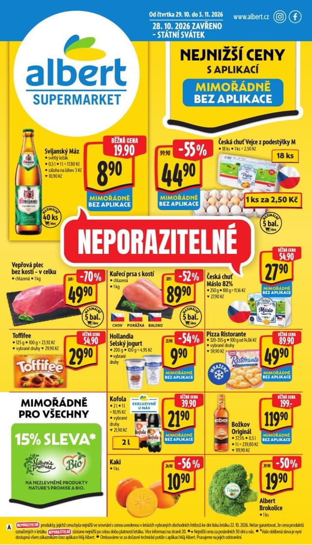 Albert supermarket leták 29.10. - 3.11.