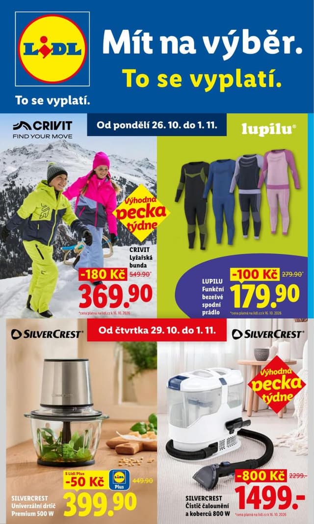Lidl leták spotřební zboží 26.10. - 1.11.