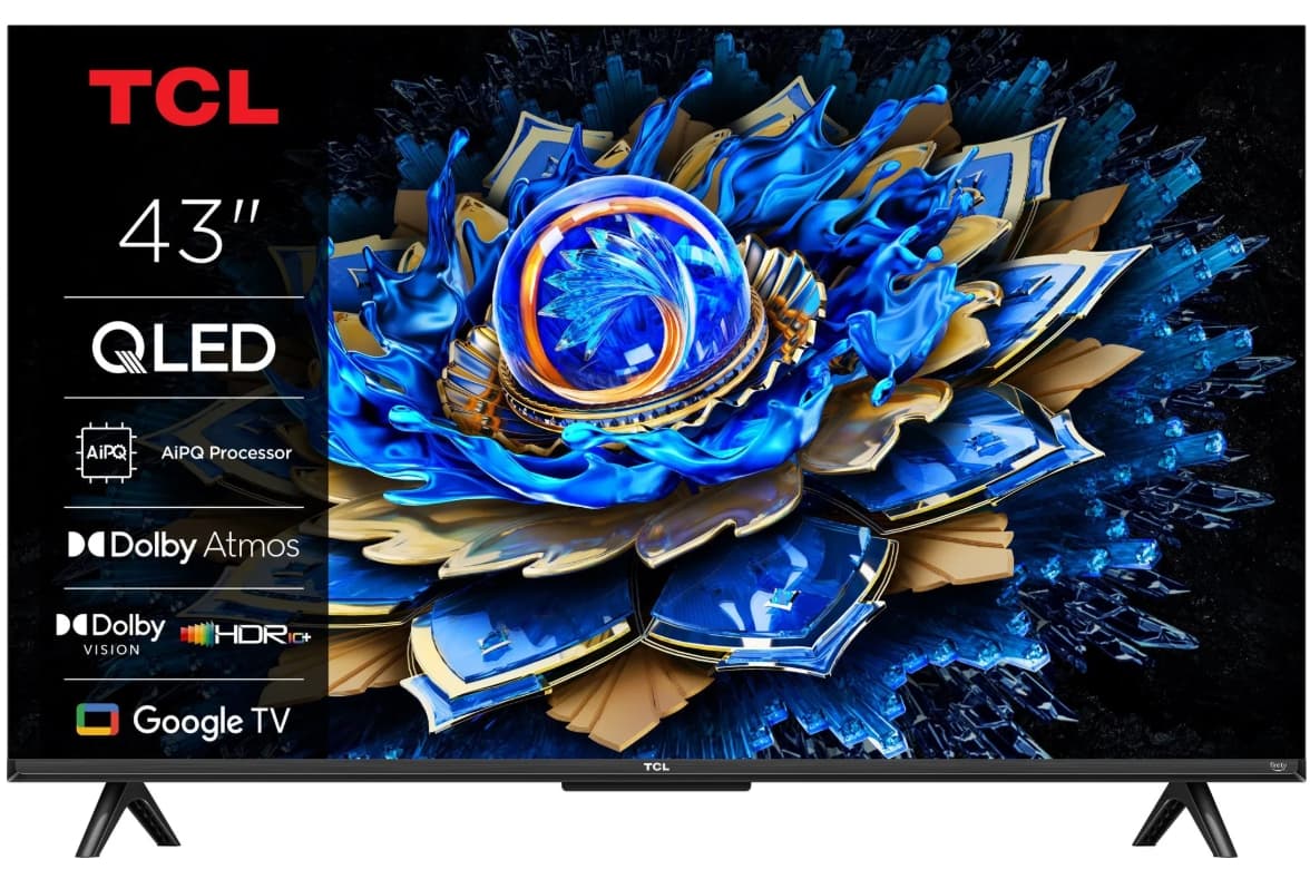 4K QLED Google TV, 109 cm, Atmos, TCL