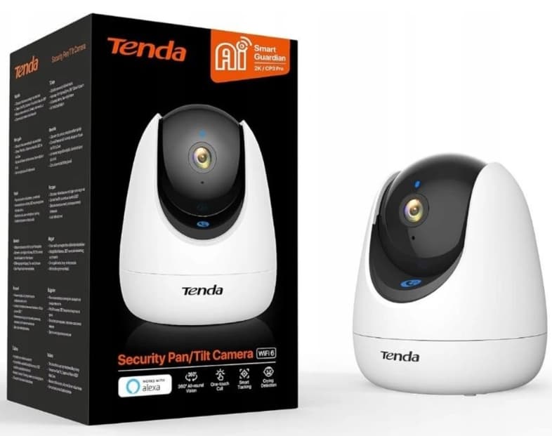 IP kamera Tenda, pohyb, mikrofon, 2K