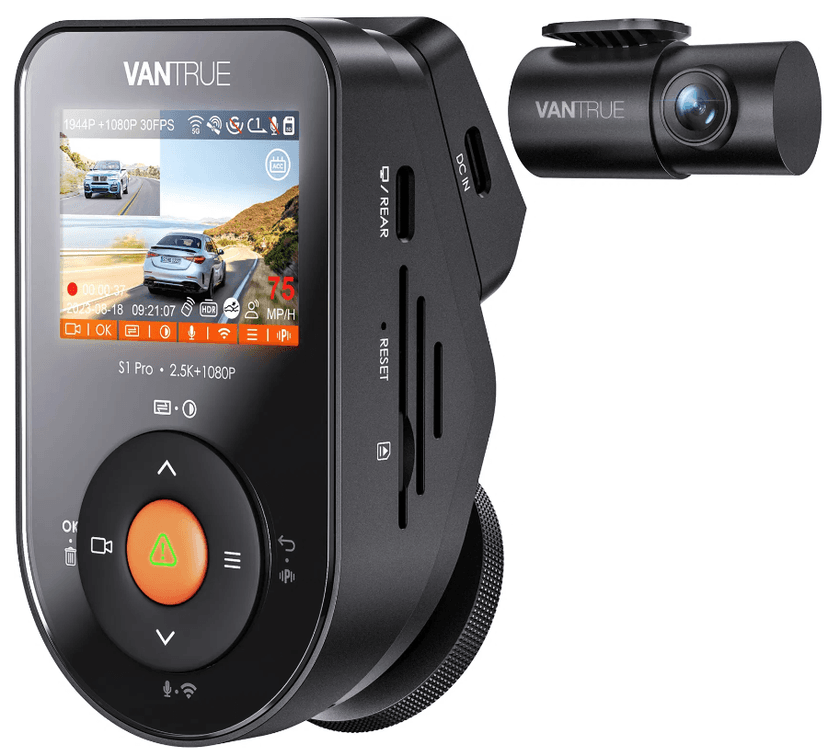 Přední a zadní kamera do auta Vantrue, Wifi