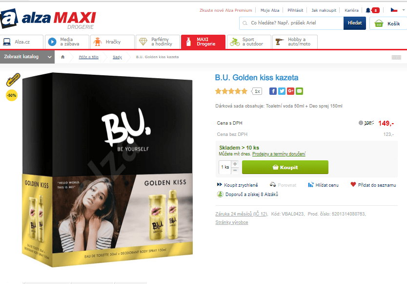 Dárková sada B.U. - EdT 50 ml + deospray