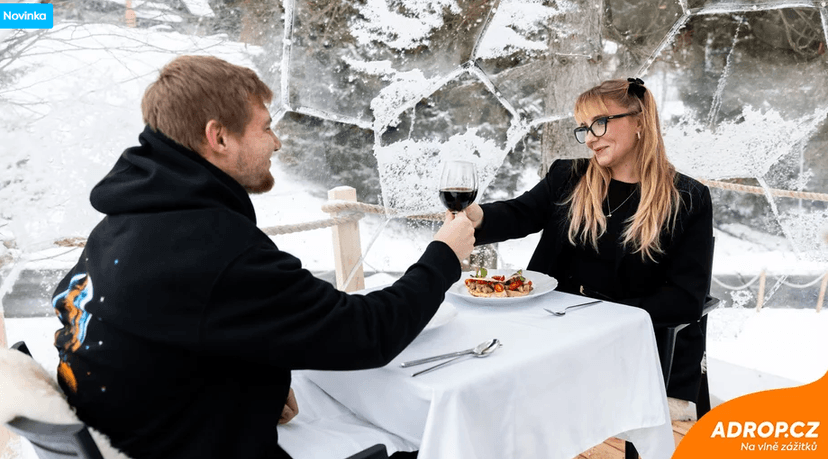 4chodové zážitkové menu v iglú v restauraci Končina