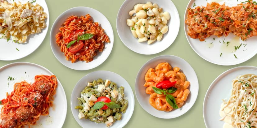 Pasta podle výběru z 9 druhů i s dezertem v Holy Pasta Manifesto pro 1 nebo 2 osoby