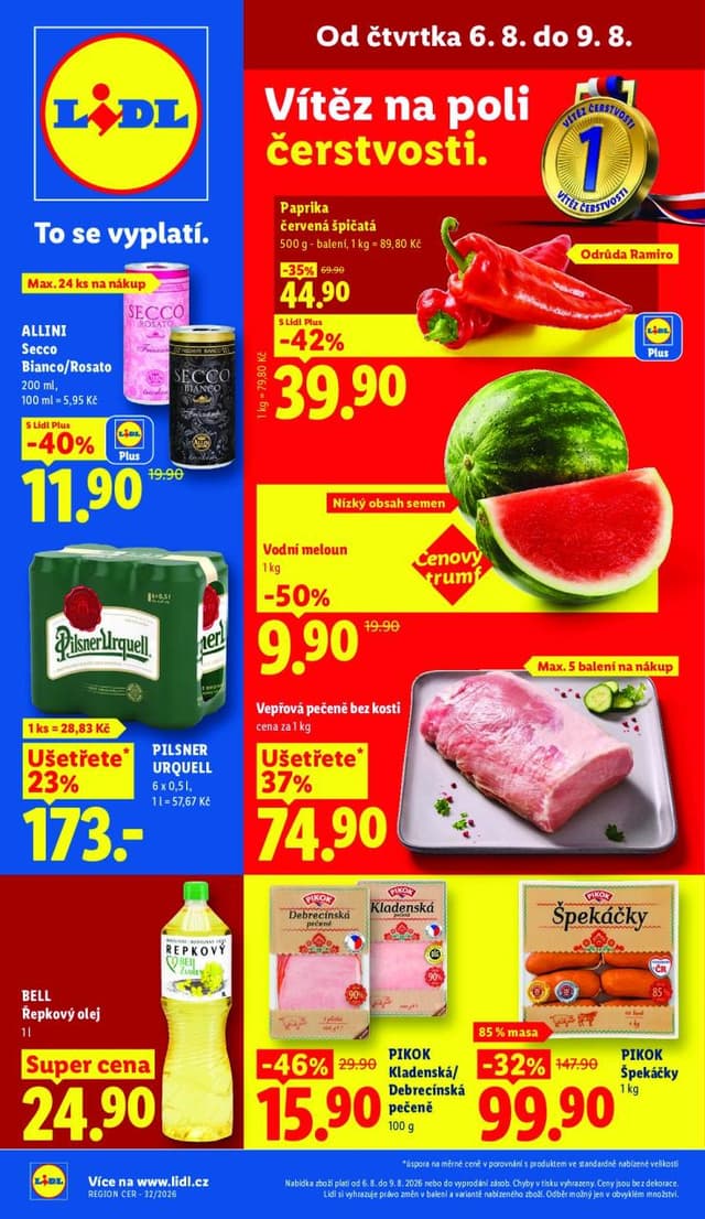 Lidl leták 6.-9.8.