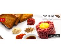  Tatarák z české svíčkové v restauraci Plný pekáč  | Slevomat
