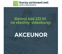 Slevový kód 222 Kč na kurzy účetnictví | Uctovani.net