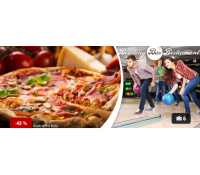 2 poctivé pizzy a příjemná 10% sleva na bowling | Slevomat